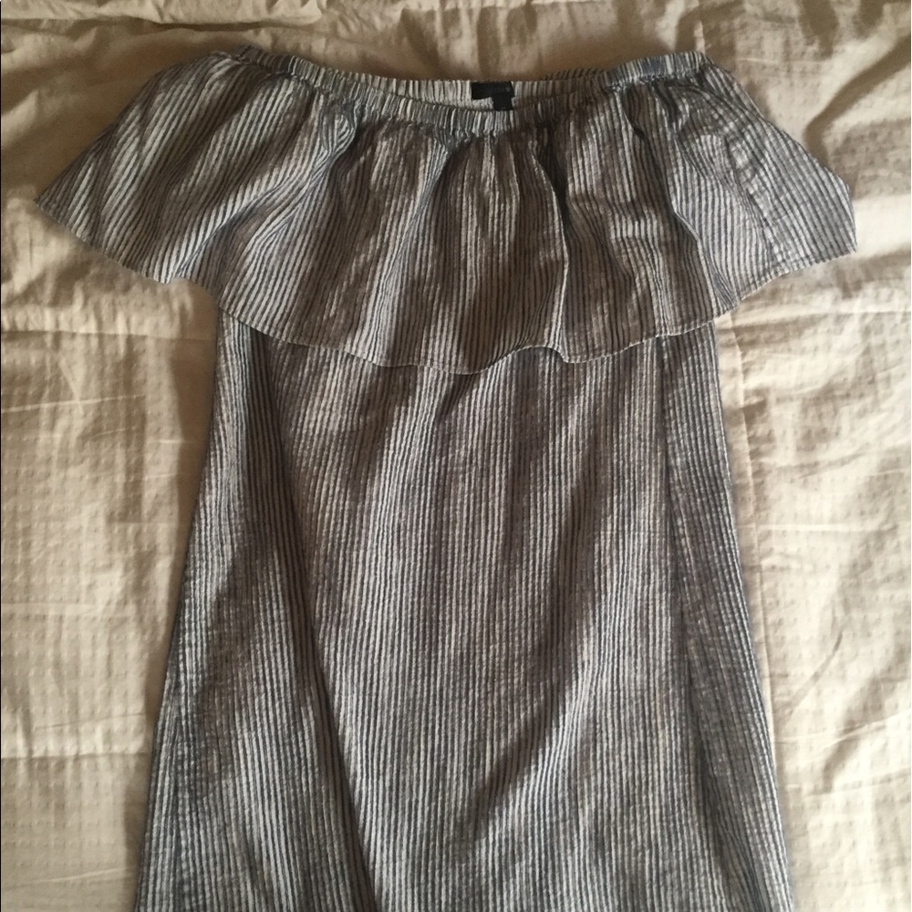 J Crew off the shoulder striped summer dress
