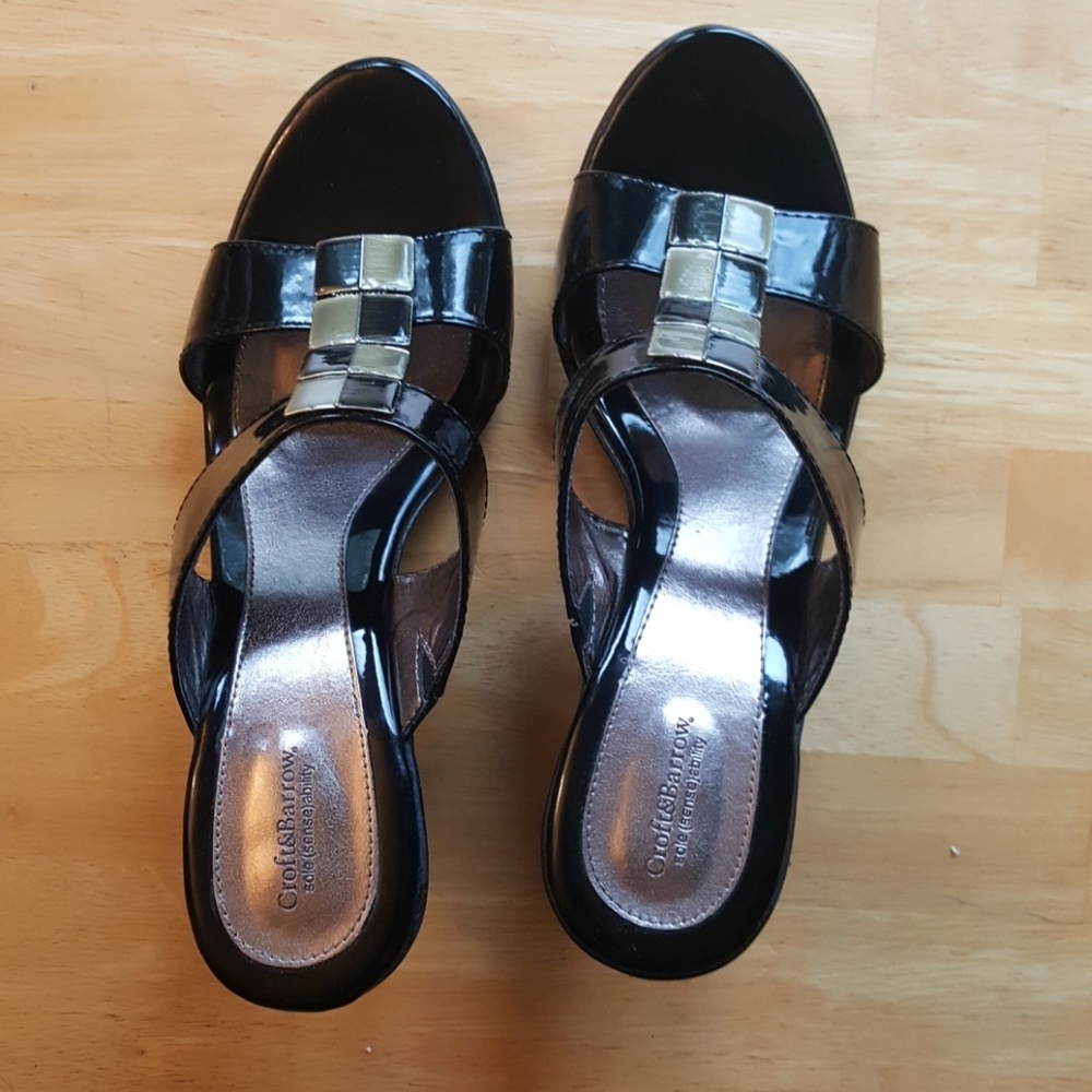 {Croft & Barrow} Sharp Black Heel Sandal