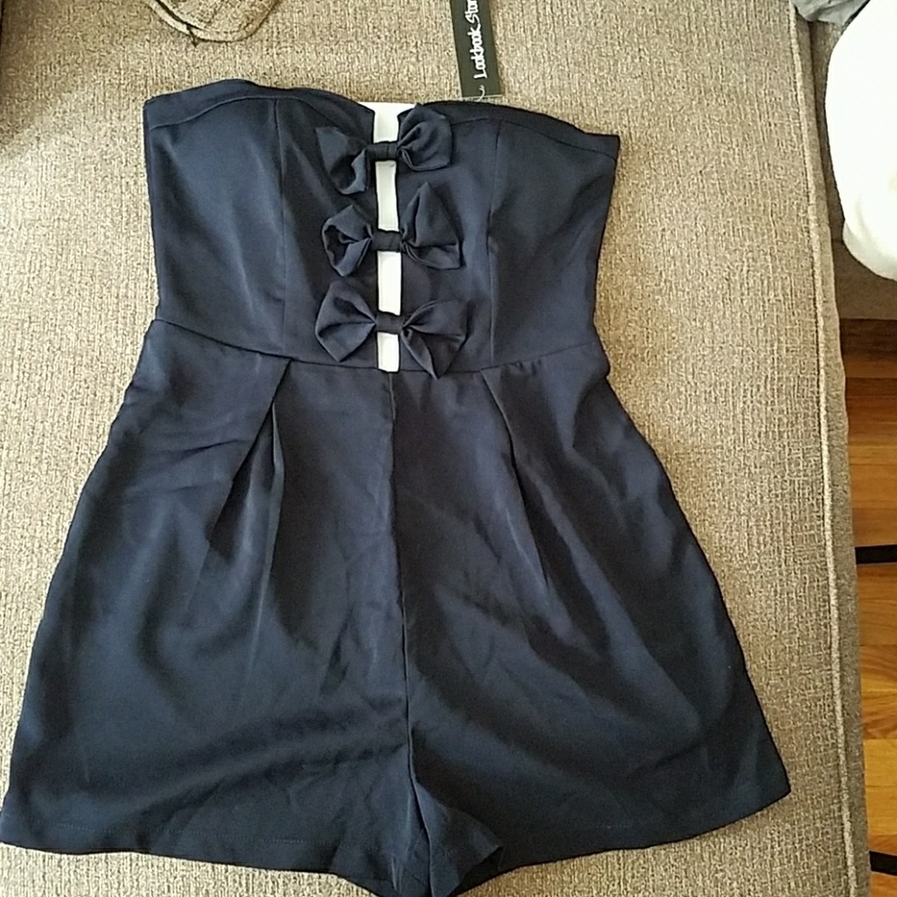 Brand New Navy blue shorts rompers S8/M