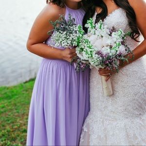 Lilac bridesmaids dress