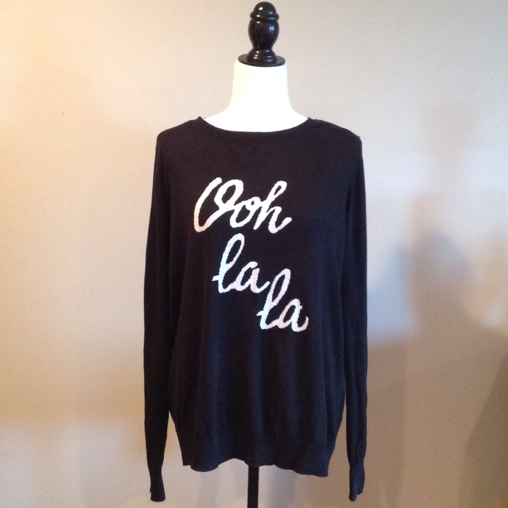 Old Navy black Ooh la la sweater