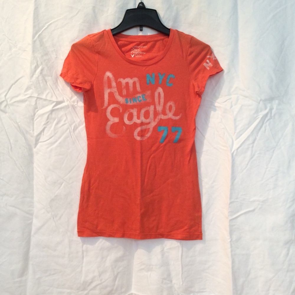 Orange American eagle shirt