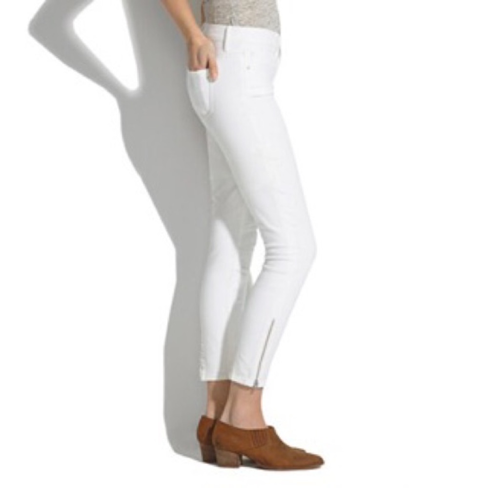 Madewell Skinny Cropped White Jeans