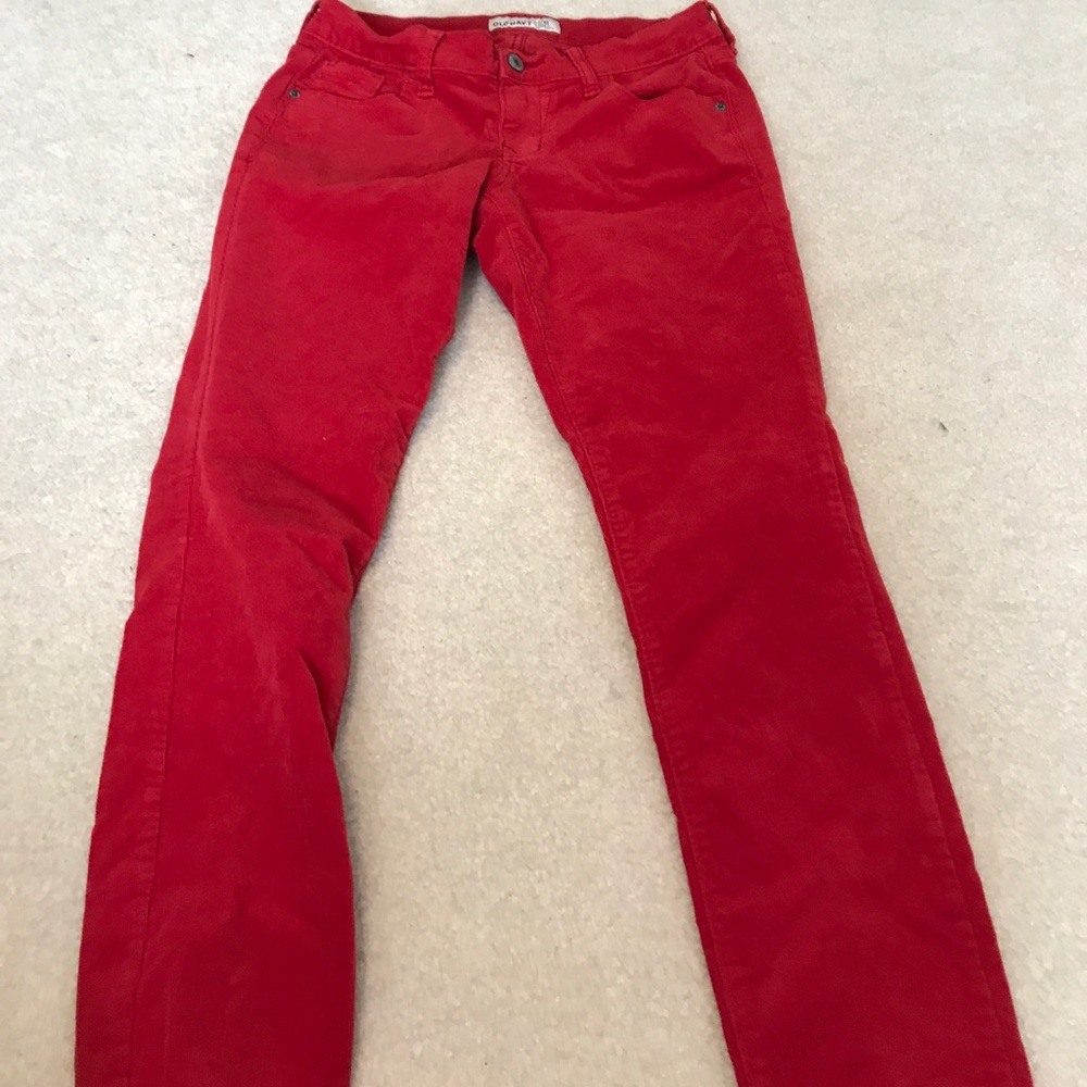 Size 6 Red Old Navy Skinny Corduroys