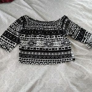 Aztec printed crop top