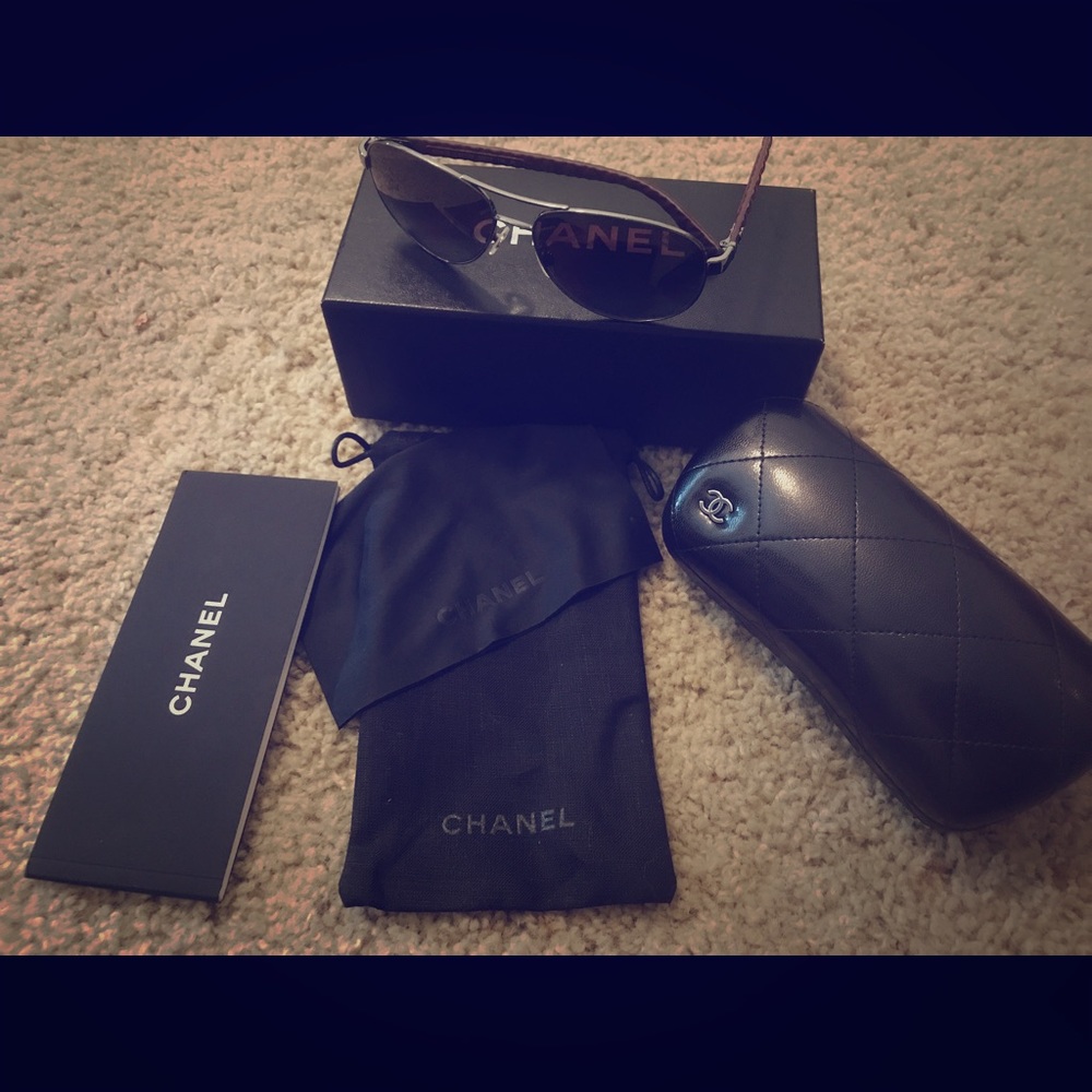 Chanel Pilot Collection Aviator Sunglasses