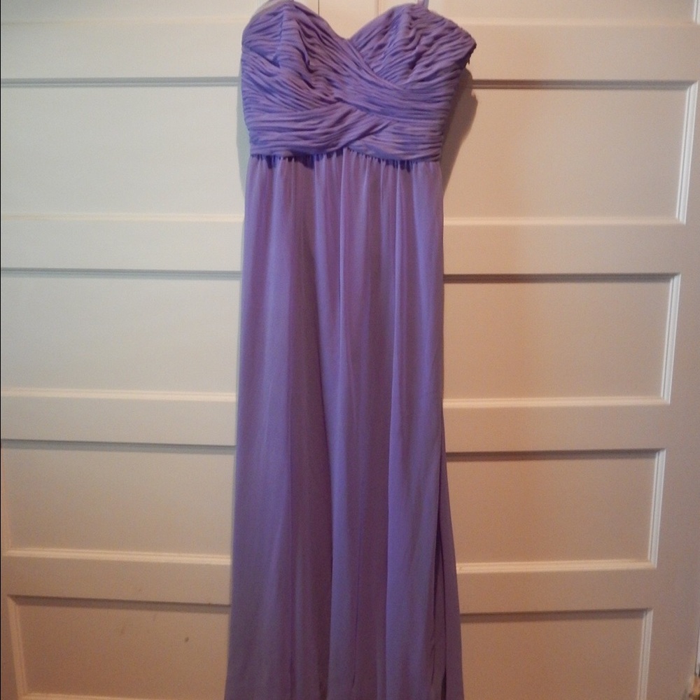 Lavender strapless Ralph Lauren gown