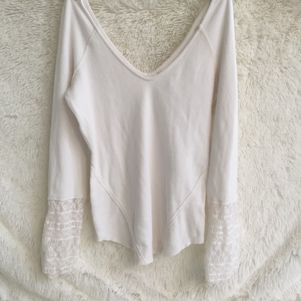 Free people long sleeve with lace