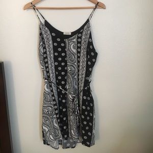 Poetry Paisley Print Dress Black/White