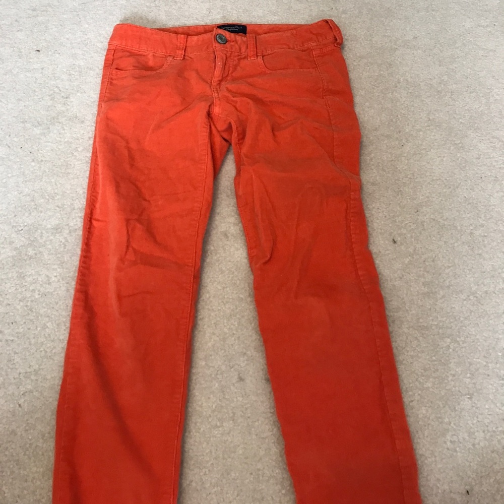 Size 4 Orange American Eagle Skinny corduroys