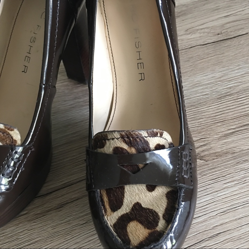 Marc fisher brown Patent Leather high heel