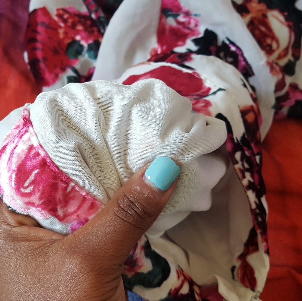 H&M Divided Floral Sheer Bell Bottom Flare 8 - Picture 5 of 8