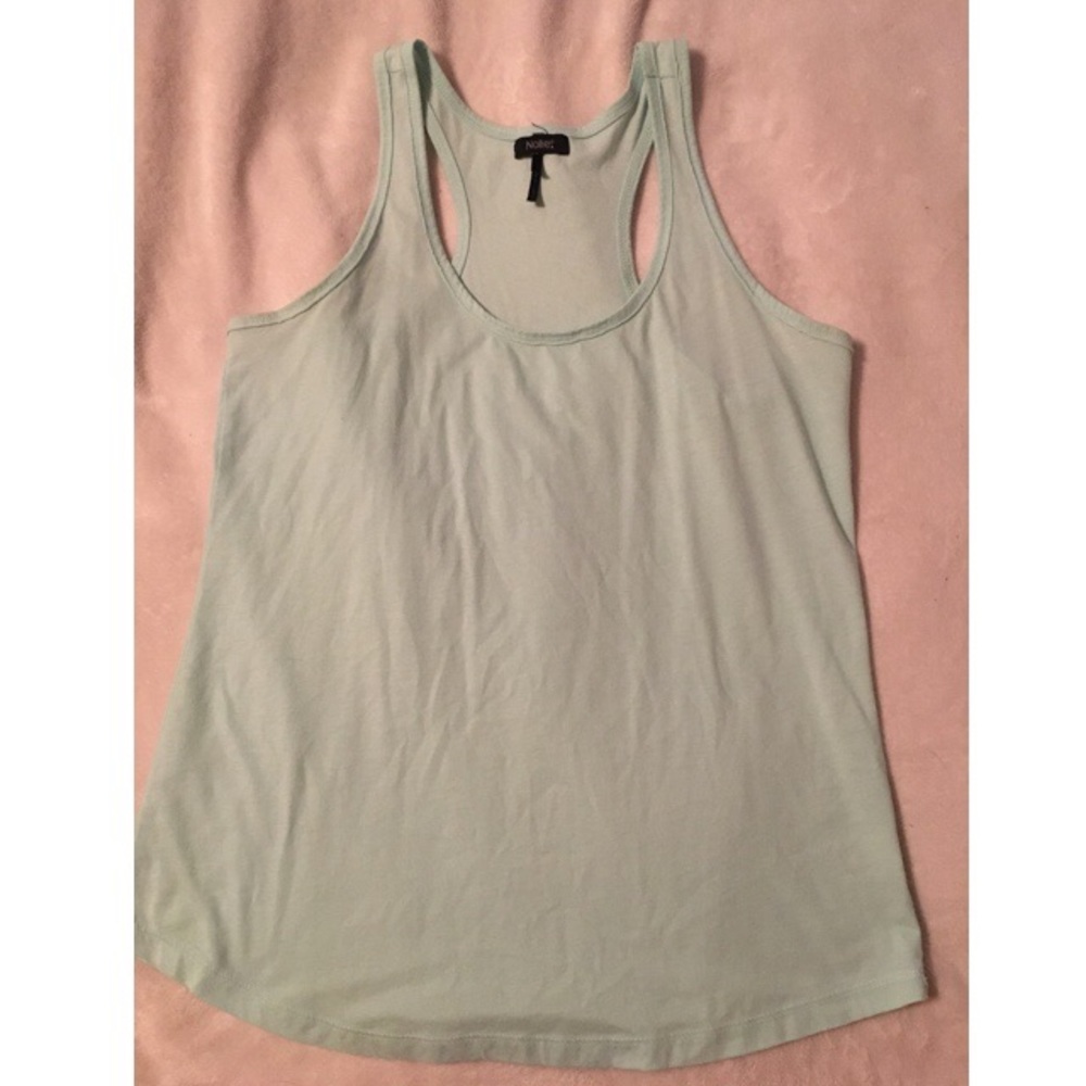 Mint green razorback tank top