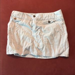Cream Corduroy Mini Skirt