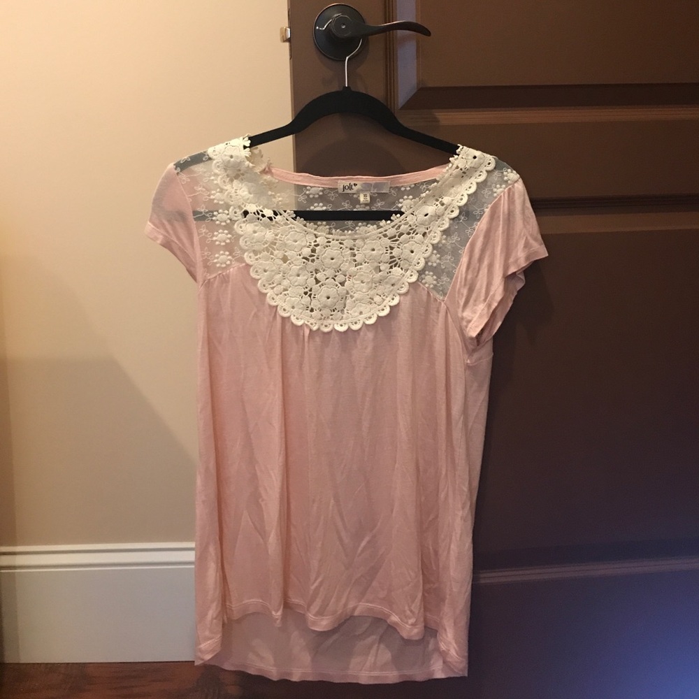 Pink lace blouse