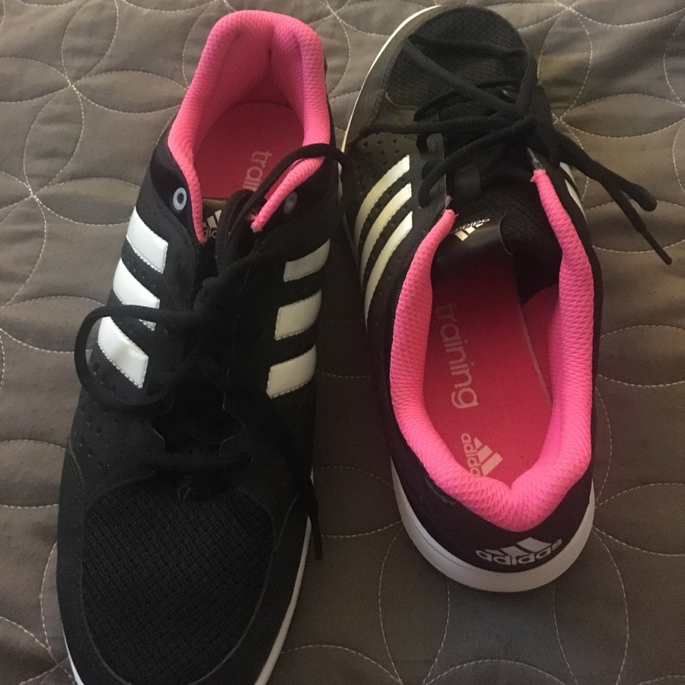 Adidas Black and Pink Training Shoes