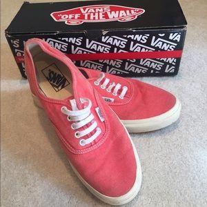 Authentic Slim Coral Washed Vans