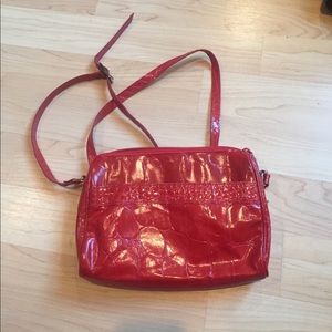 Red cross body bag
