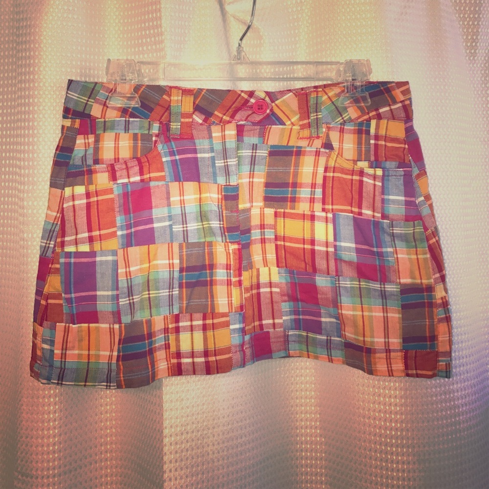 Plaid mini skirt