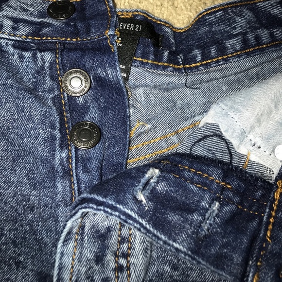 Blue JEAN SHORTS DISTRESSED - Picture 2 of 5