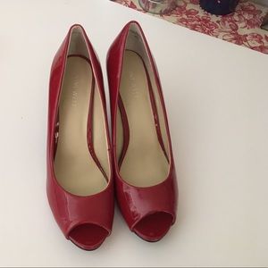 Red patent leather Nine West heels 6.5🍭SALE!!