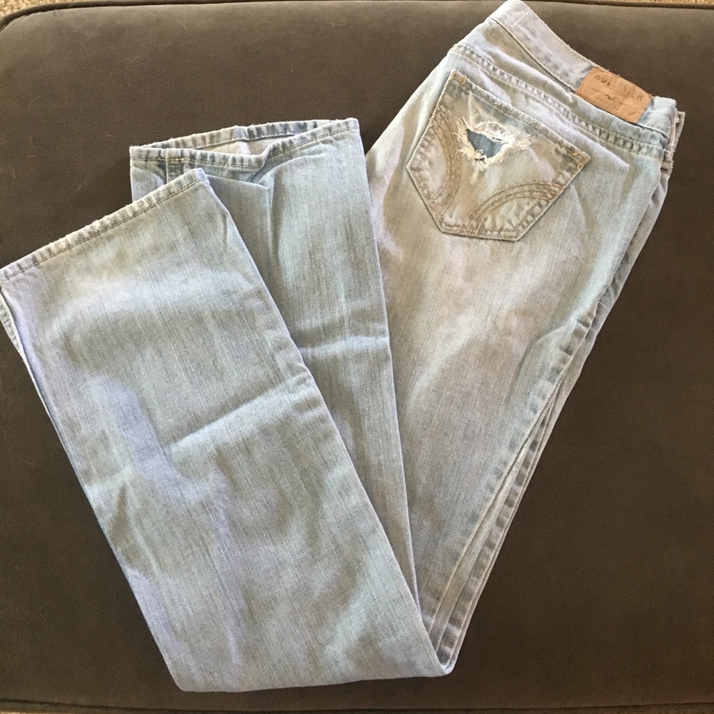 Distressed Light Washed Hollister Jeans