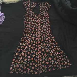 Black floral sundress