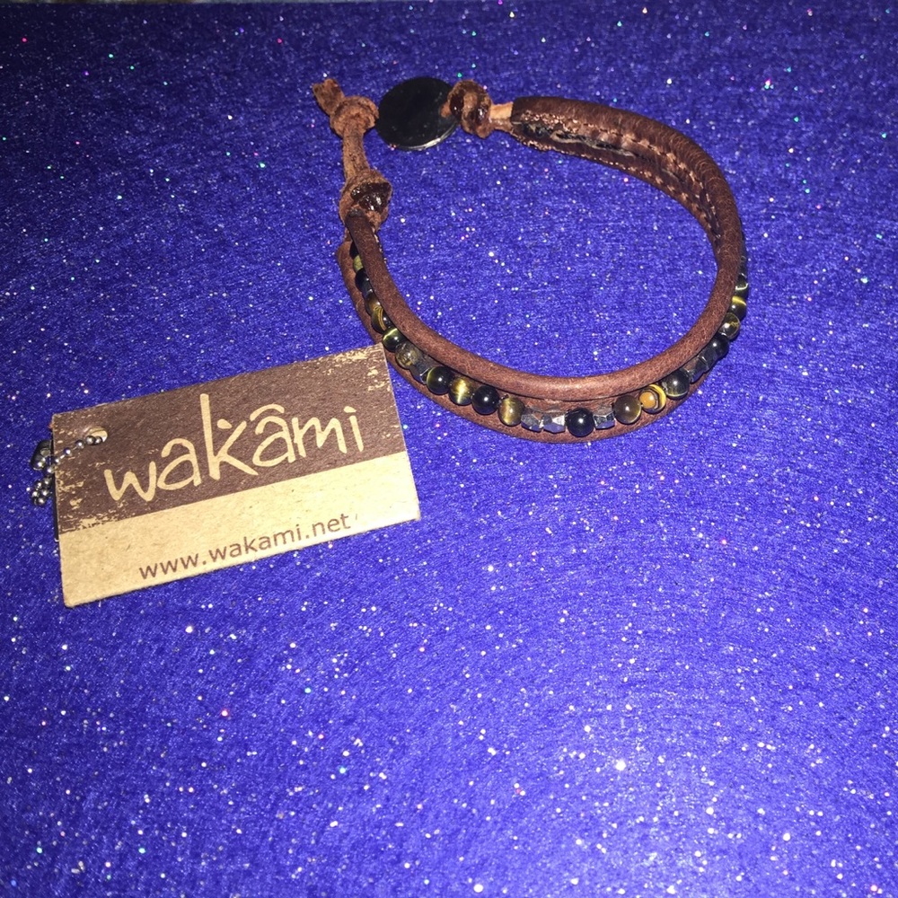 Wakami Leather Bracelet with beads