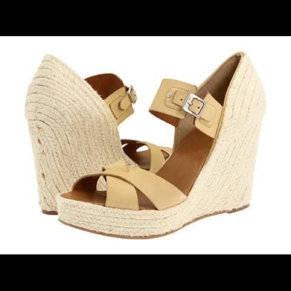 Hunter leather espadrilles wedge