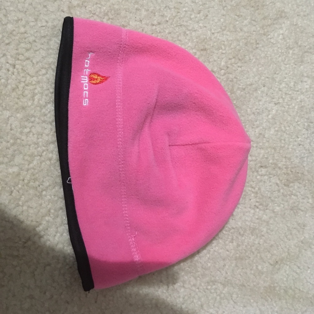 Pink hat, XS, ear warmers go it to keep you warm!