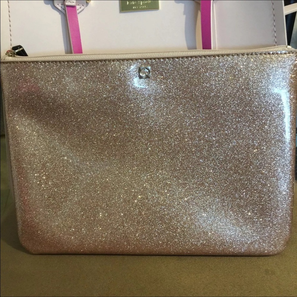SOLD! Kate spade glitter Gia pouch