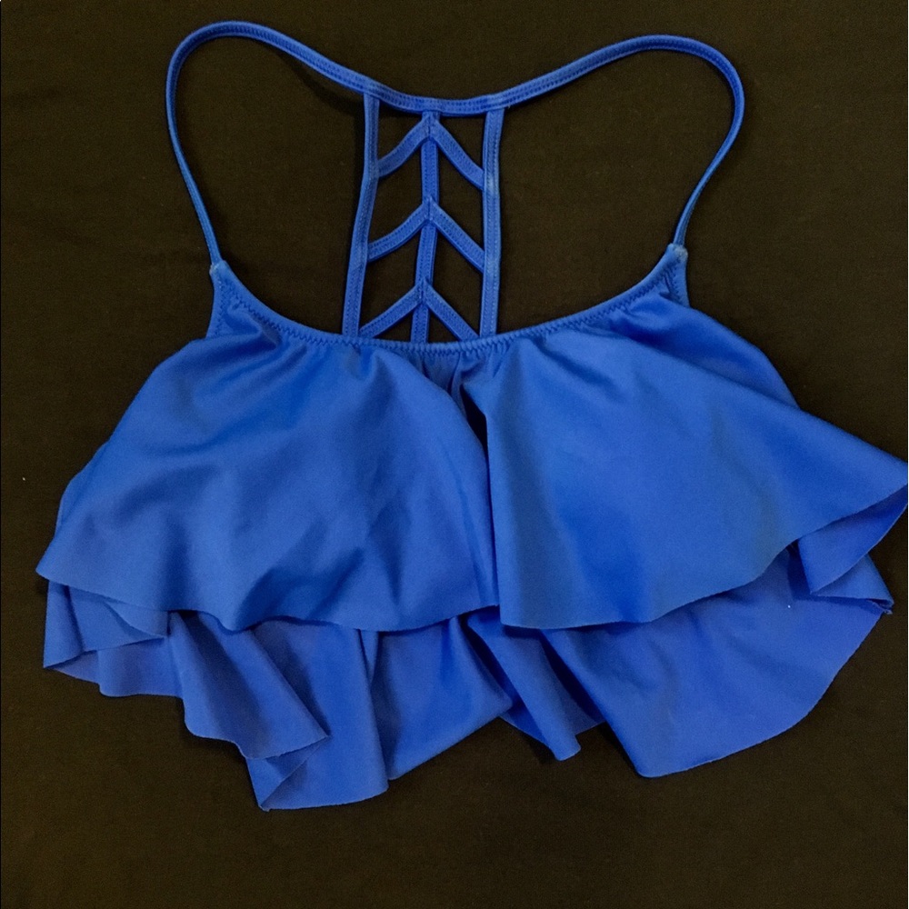 PINK VS blue swim suit top.