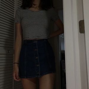 Forever 21 button up blue jean / denim skirt