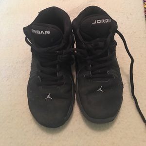 Little boy size 1 Black Jordan Tennis Shoes