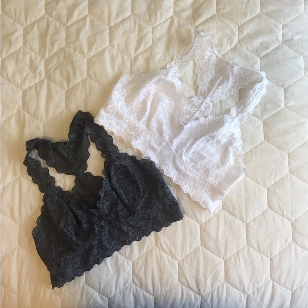 EUC Racerback Lace Bralettes Bundle