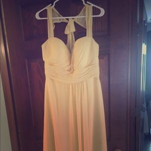 Beautiful long yellow evening gown