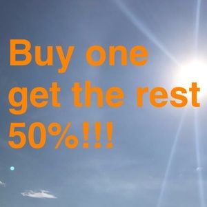 Buy one get the rest 50%