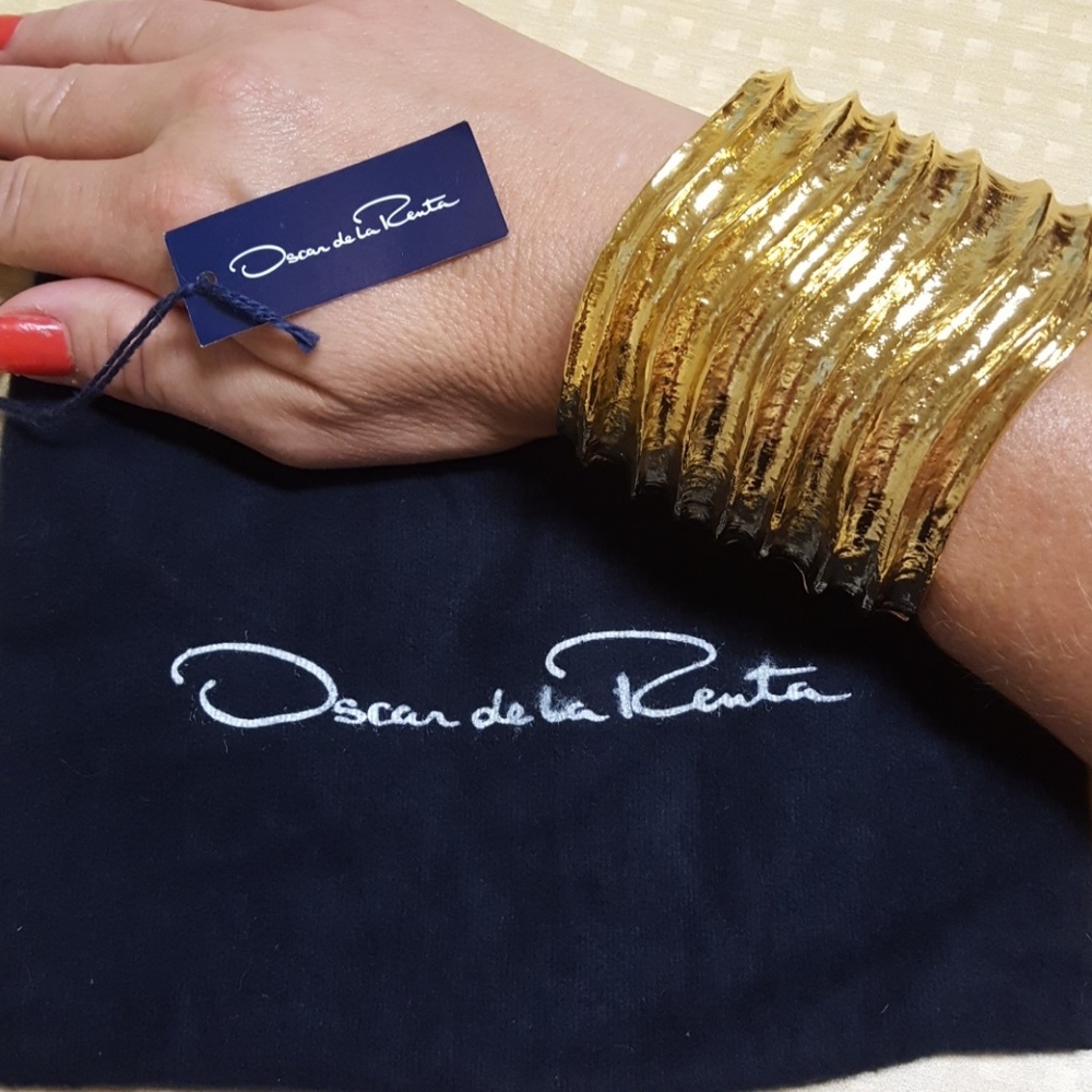 Oscar de la Renta Gold Cuff Bracelet
