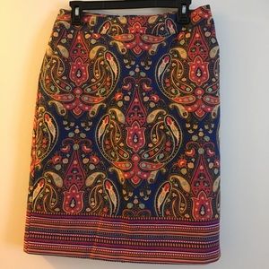 Patterned Pencil Skirt