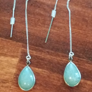 Teardrop Dangling Teal Blue Earring Set