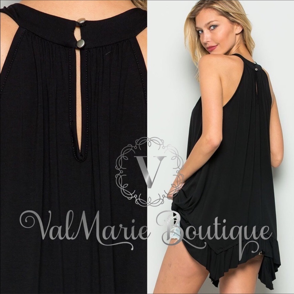 📍CLEARANCE 📍Modal Tunic Asymmetrical Hem Top - Picture 4 of 4