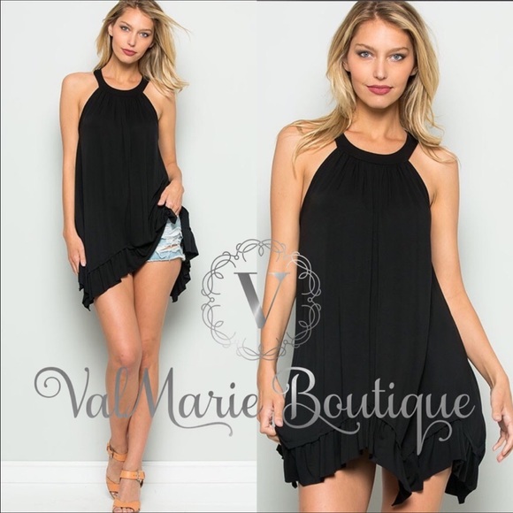 📍CLEARANCE 📍Modal Tunic Asymmetrical Hem Top - Picture 3 of 4