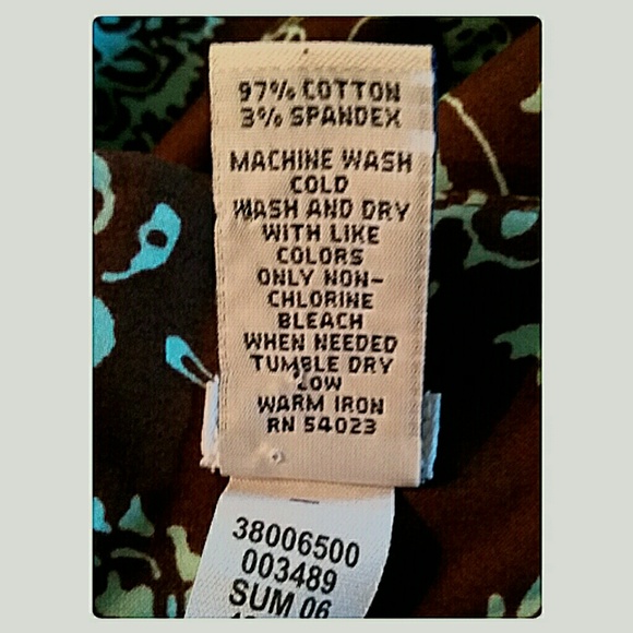 Gap Stretch Strapless Dress Brown Green Size 6 - Picture 5 of 5