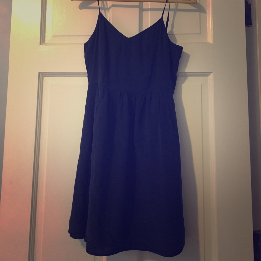 Madewell Navy Blue strapless dress