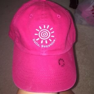 life is good "hello sunshine" cherry red hat. NWT
