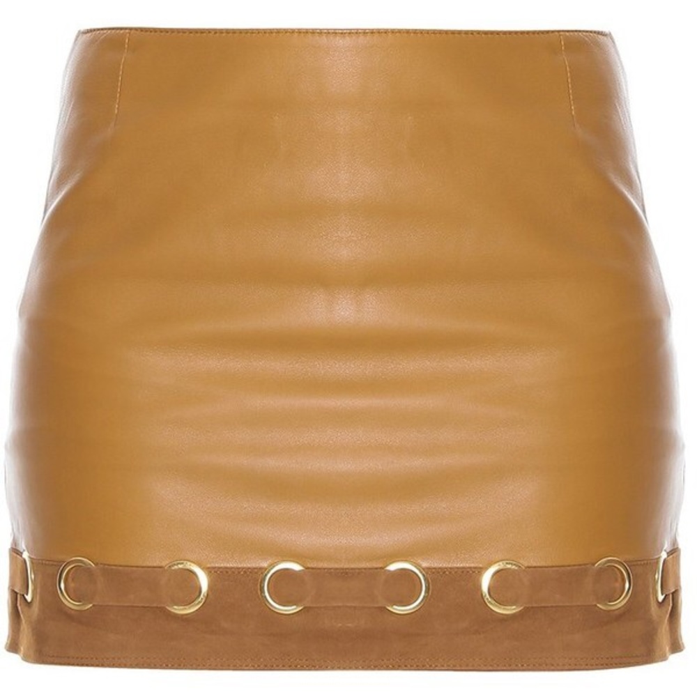 NWT 10 Crosby By Derek Lam Leather Mini Skirt