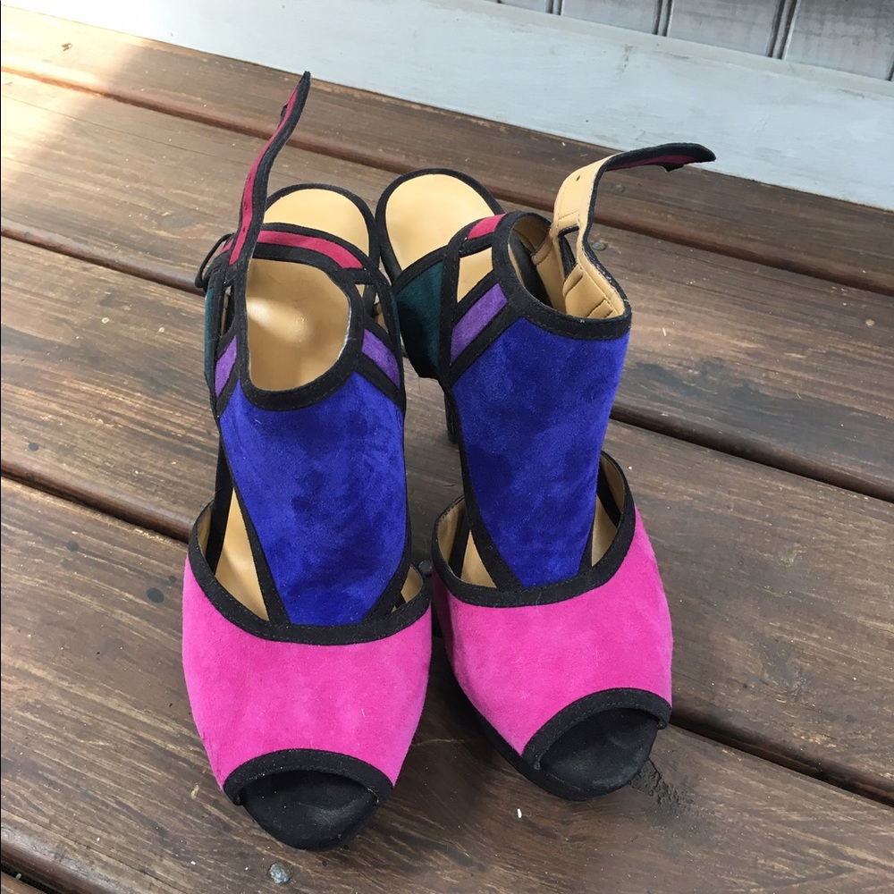 Nine West Color Blocking Heels