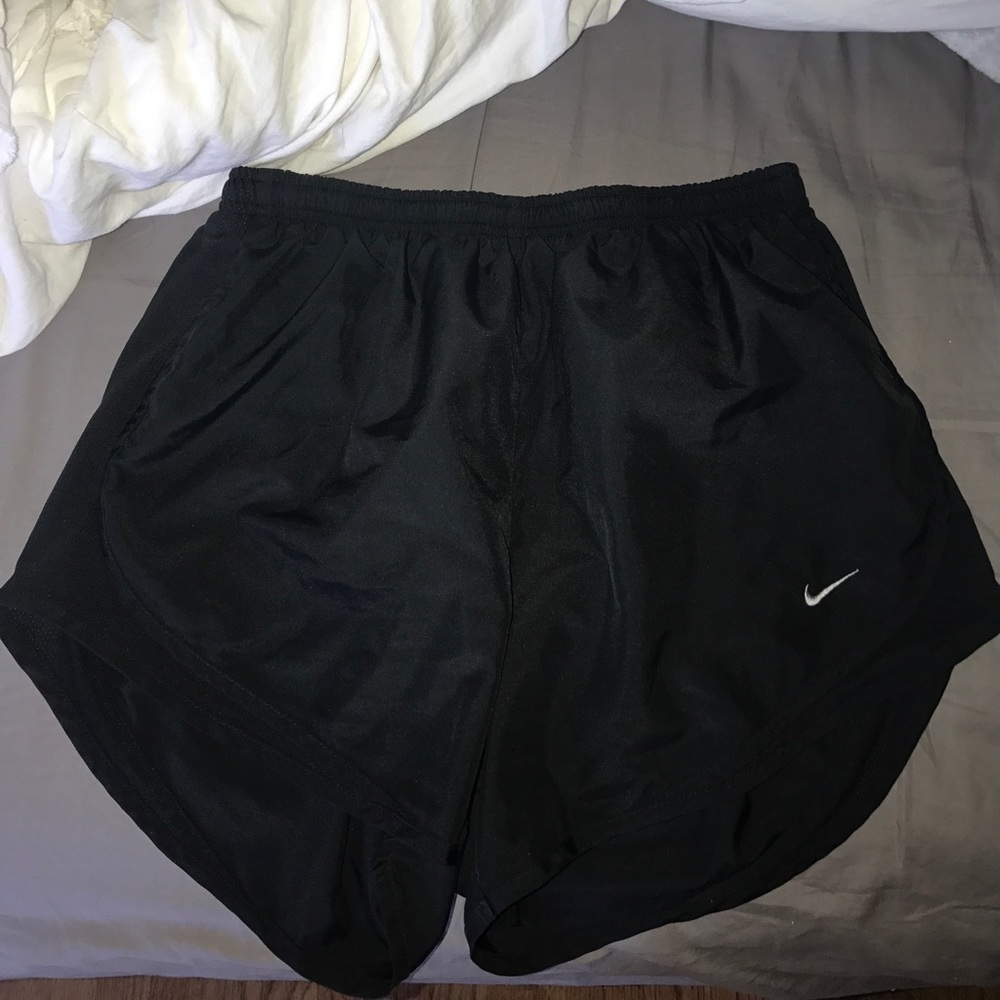 All Black Nike Running Shorts