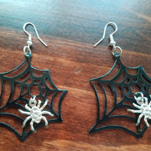 Halloween Spiderweb Earring Set