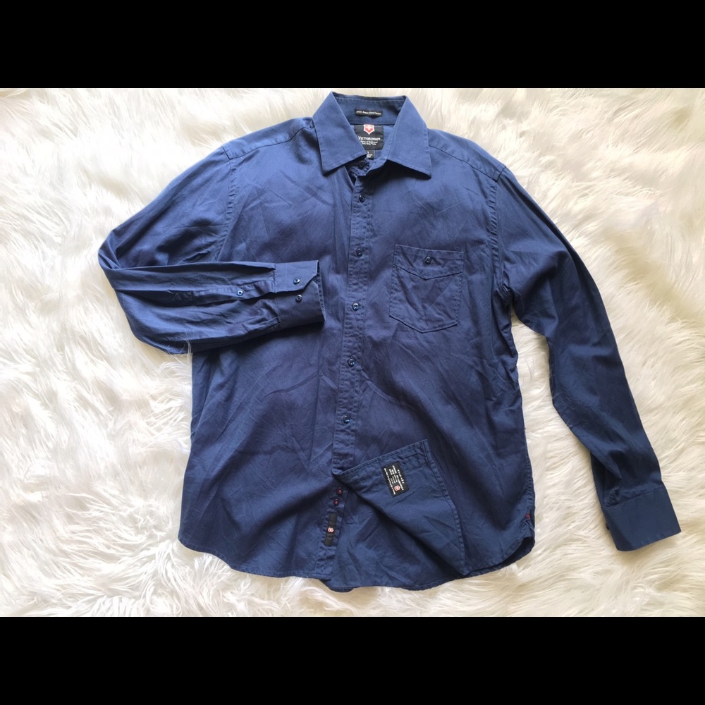 Men's Large Victorinox Navy Button Up